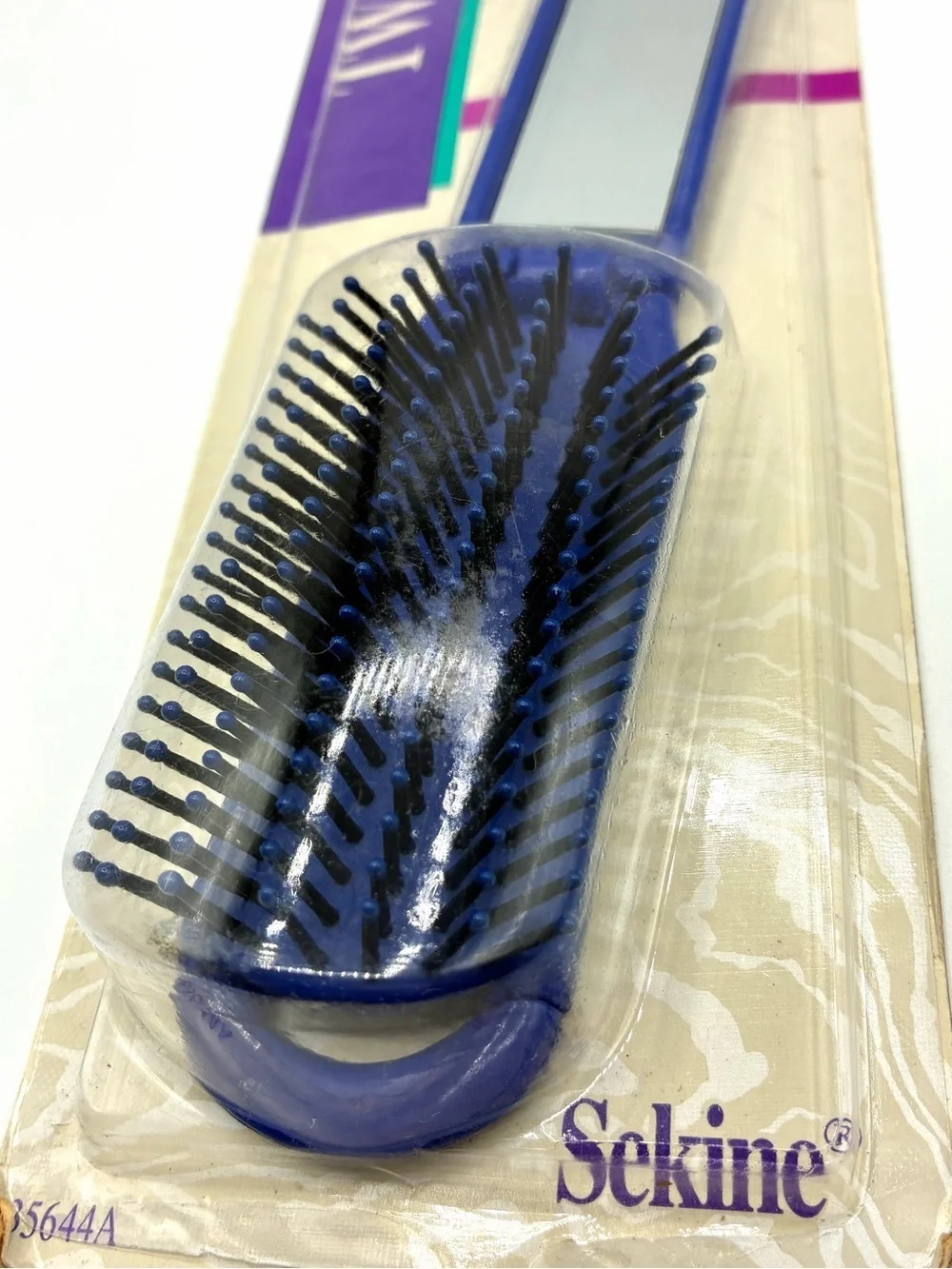 Vintage 1992 Sekine Twins Folding Hair Brush Mirror Blue NOS Sealed